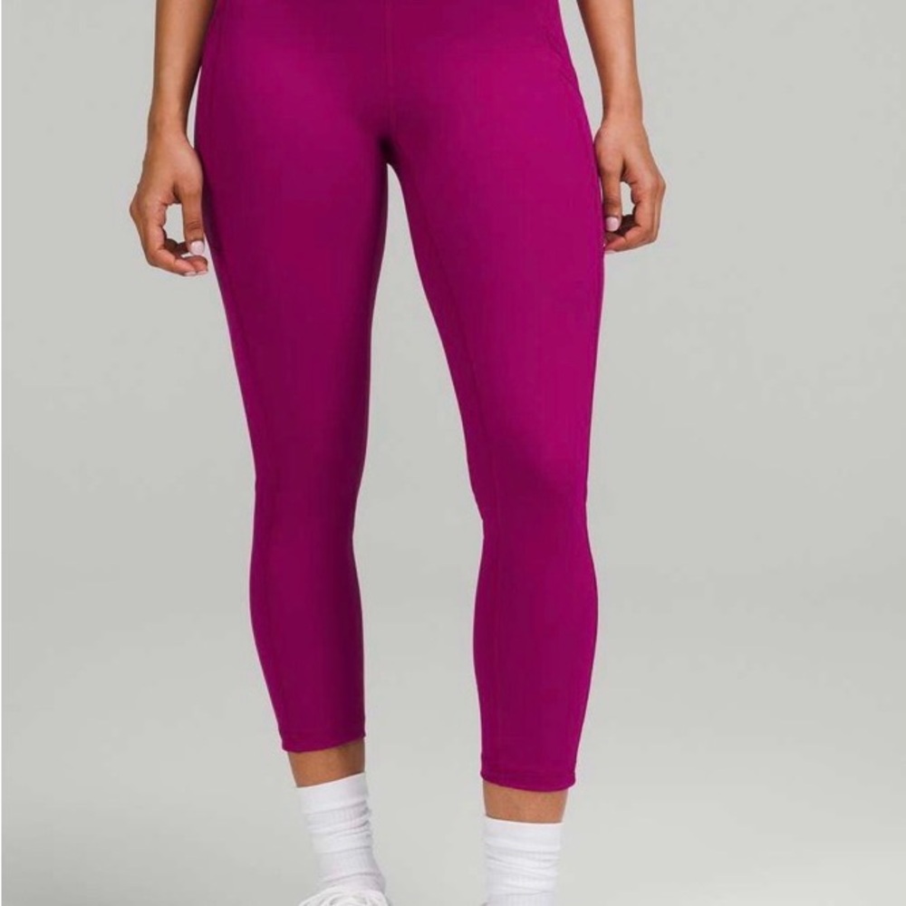 Lululemon High-Rise Crop 23" Magenta Purple size 4